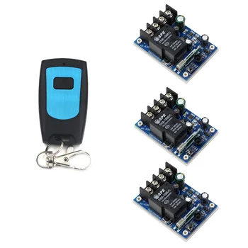 

New DC 12V-48V Wide Voltage RF Wireless Remote Control Switch System 3 Receiver & 1 Transmitter Light or Any Applicance