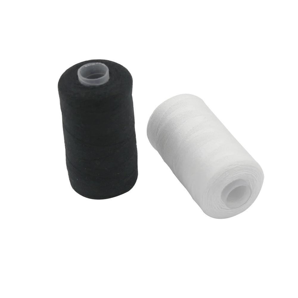 2 шт. белые черные полиэфирные нитки для шитья прочная и прочная швейная нить комплект швейных инструментов