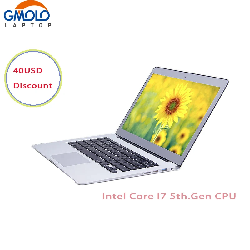 

13.3inch aluminium Core I7 6th. Generation laptop computer backlit keyboard 8GB 120G/240GB SSD USB 3.0 HDMI WIFI I7 notebook pc