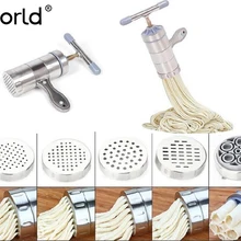Из нержавеющей стали Лапша чайник 6 см Диаметр Кухня машина для изготовления макарон Инструмент Соковыжималка для овощей и фруктов с 5 ручной прибор для лапши Пресс