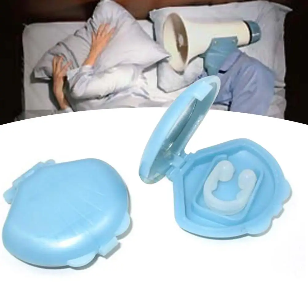 Голубой оболочки Анти храпа силиконовые зажим для носа здоровый сон чрезмерной релаксации для сна падение апноэ помощи ночного сна