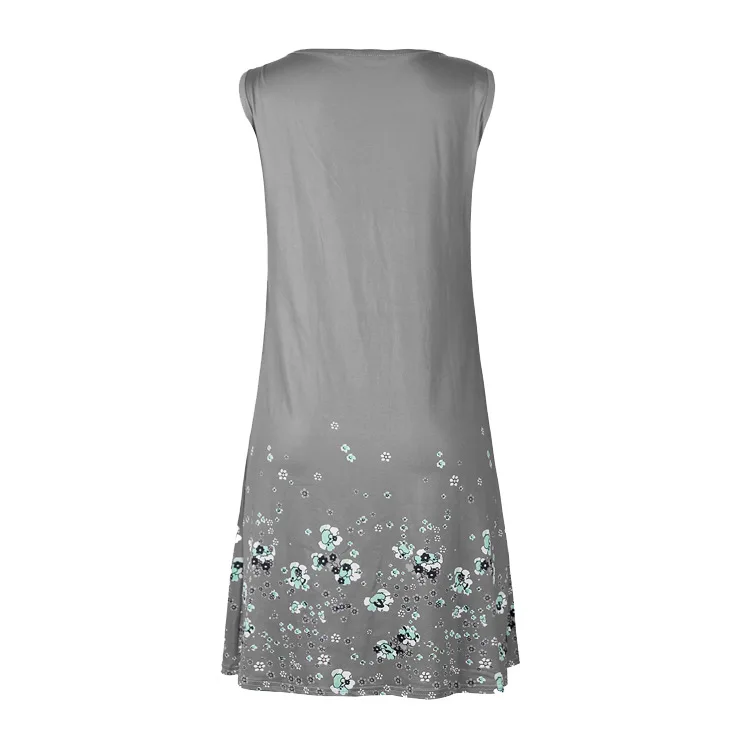 Fashion Sling Dress Womens Brief Youth Campus Style Large Size O-neck Casual Print Comfortable Dress