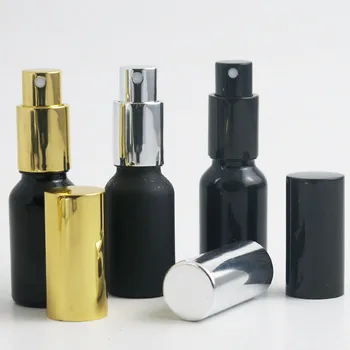 

10 x 20ml Empty Top Quality Black Glass Essence Oil Bottles Containers with Mist Spray 2/3oz Matt Black Glass Perfume Atomizer