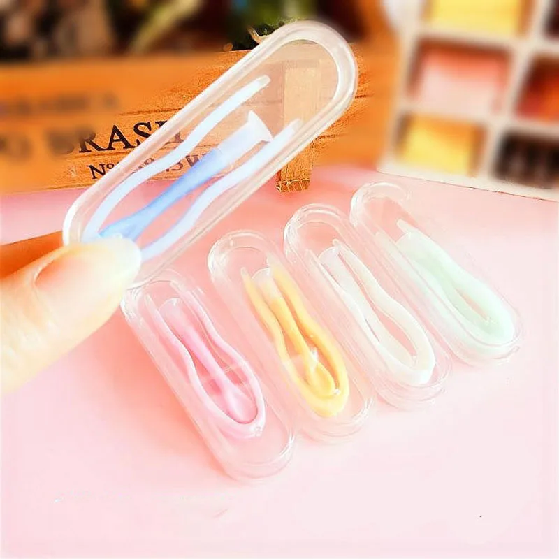 

2019 1 Set New Multicolor Contact Lenses Tweezers and Suction Stick for Special Clamps Tool Contact Lens Inserter Remover Hot