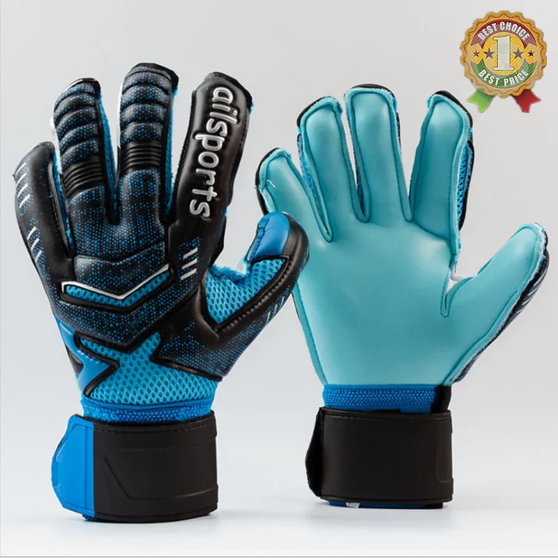 2018 Kids Adult Professional goalkeeper gloves Finger Protection 3mm Thickened Latex Soccer