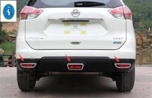 For Nissan X-Trail X Trail T32 Rogue 2014 2015 2016 Rear Fog Lamp Light Protector Sticker Decoration Cover Trim 3 Piece