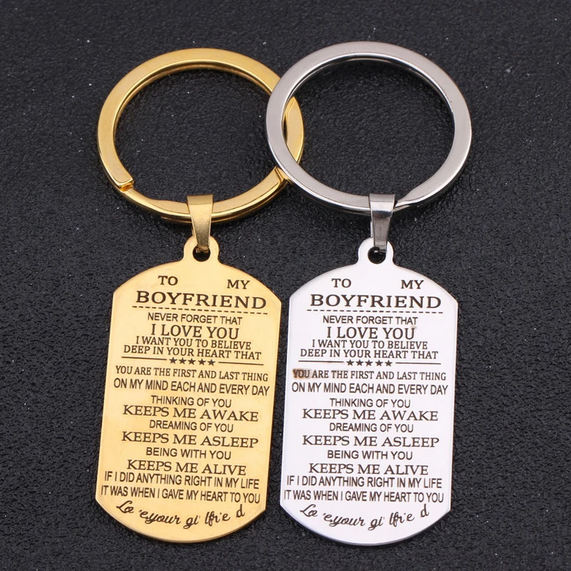i love my boyfriend keychain