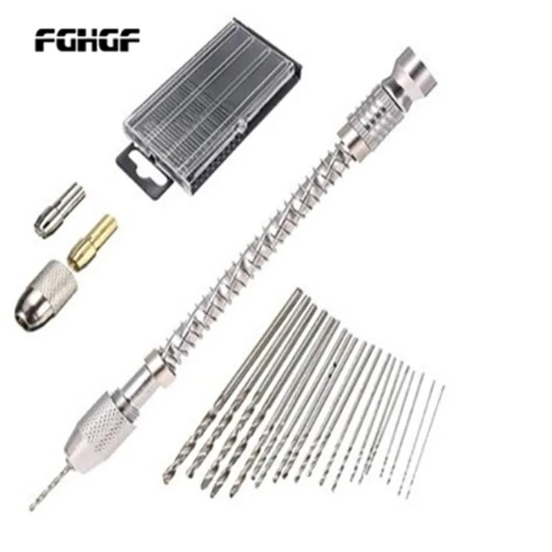 

Tool semi-automatic DIY tool model wenwan manual hand drill aluminum alloy hand push push micro drill 0.3-2mm hand tool