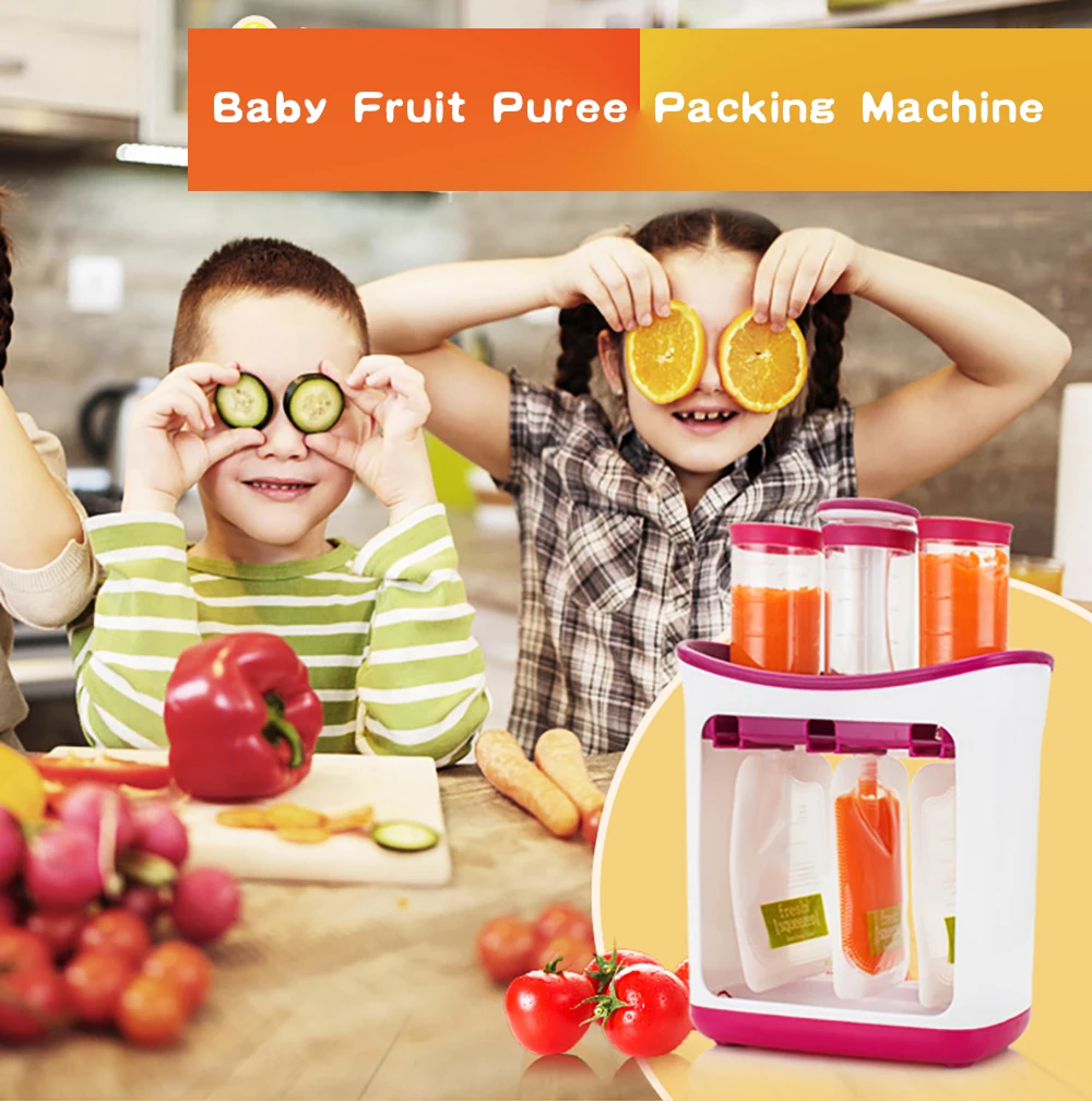 Squeeze Station Baby Food Organization Storage Containers Fruit Puree Packing Machine