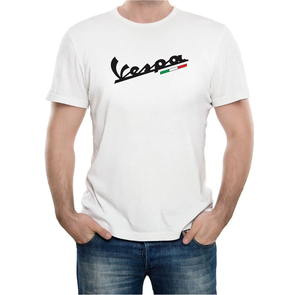 Vespa футболка Для мужчин Забавный Vespa футболка хлопковые летние шорты рукав футболки с круглым вырезом