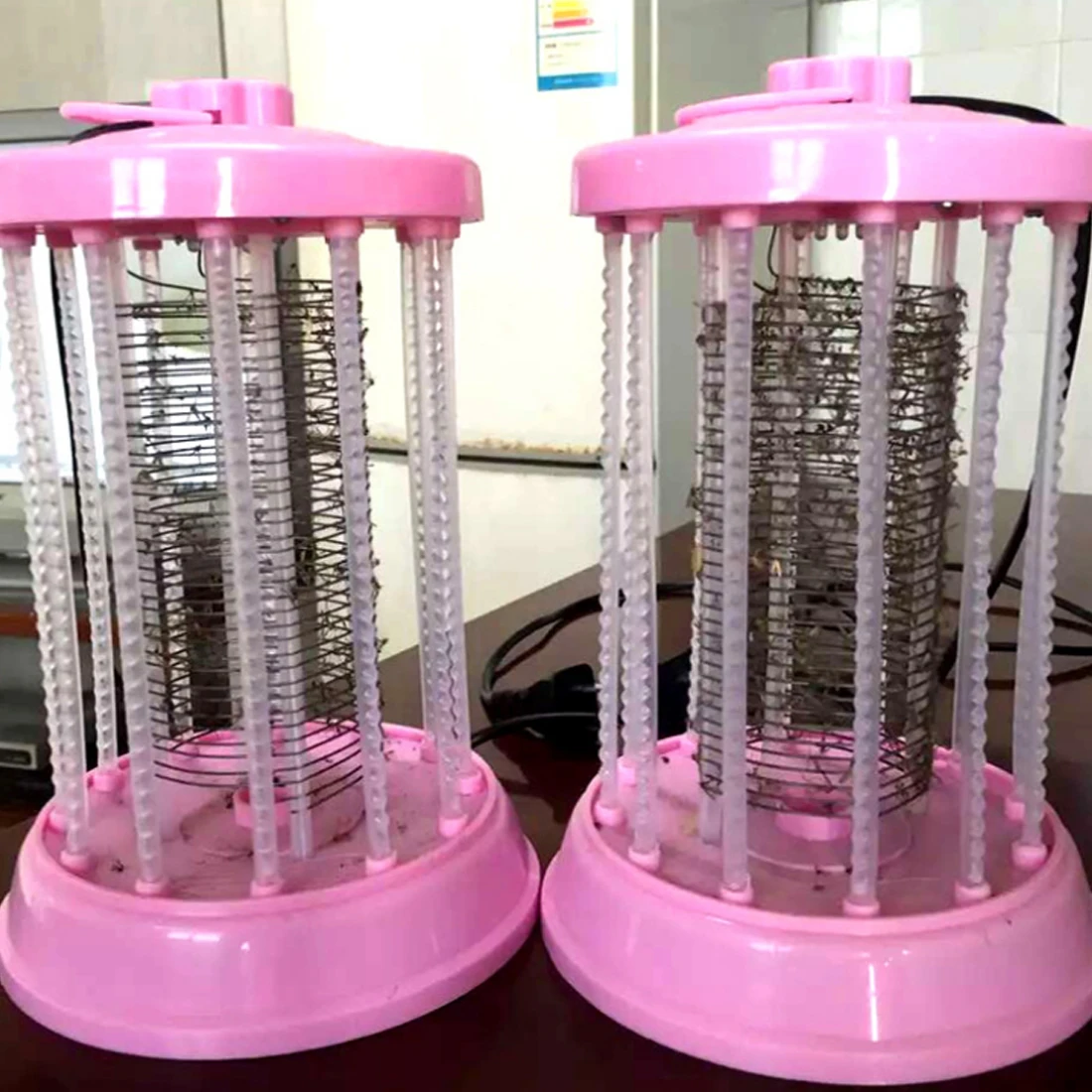 Baratos Hogar restaurante Electronic Shock Mosquito Killer lámpara LED luz silenciosa Anti radiación exterior jardín mata insectos