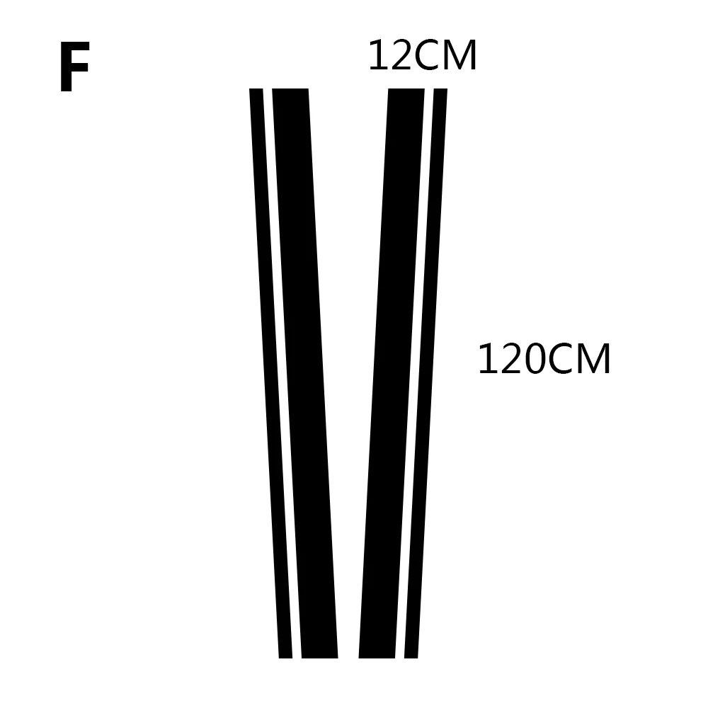 Крышка капота, наклейка для автомобиля, длинная полоса, Авто Виниловая пленка, наклейки для гоночного спортивного автомобиля, сделай сам, стильная наклейка, s, аксессуары для тюнинга автомобиля - Название цвета: F