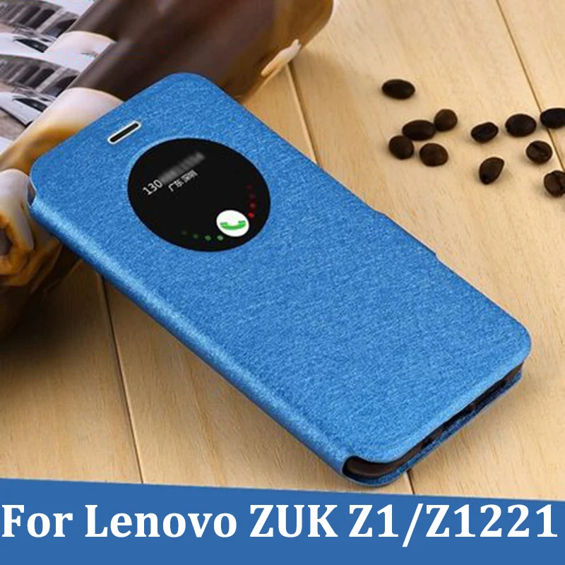 Чехол с открытым окном для Lenovo ZUK Z1 чехол из искусственной кожи чехлы Z1221 откидной