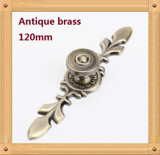 Cheap Length 120mm Antique brass color Vintage Kitchen Furniture handle bedroom drawer handle Cheap Length 120mm Antique brass color Vintage Kitchen Furniture handle bedroom drawer handle