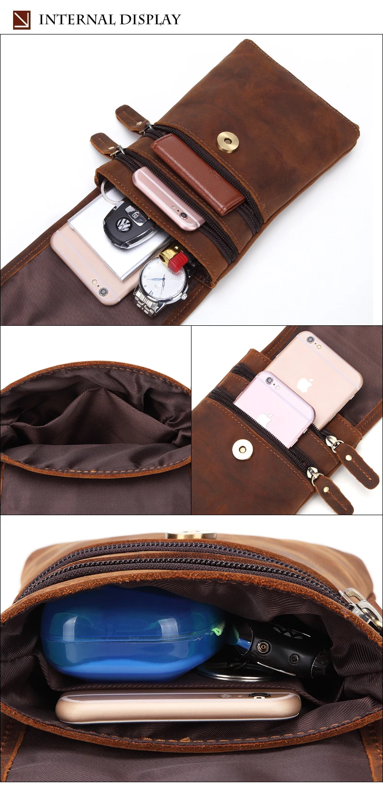 MISFITS, натуральная кожа, мужская сумка через плечо, поясная сумка, модные маленькие сумки через плечо, сумка для сотового телефона, мужская сумка на ремне, сумки-мессенджеры