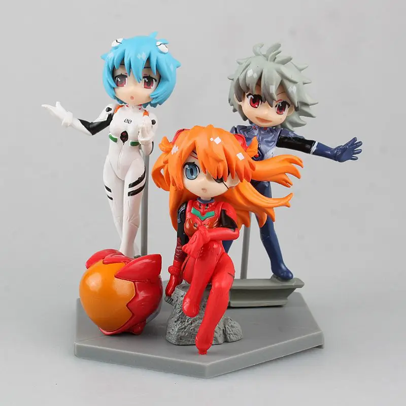 

Neon Genesis Evangelion EVA Figures Toy Ayanami Rei Asuka Langley Soryu Nagisa Kaworu Q Version Gift PVC Sexy Figure Model Toy