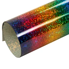 HOHOFILM 50 см x 100 см голографическая полоса мульти ПУ теплопередача виниловая термопечать футболка виниловая пленка 20 ''x 39,37''