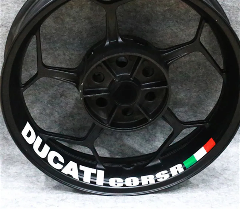 

For Ducati Crose 696 821 848 899 9591098 1199 1299 Multistrada Hypermotard Wheel Sticker Decal Reflective Rim Bike Motorcycle