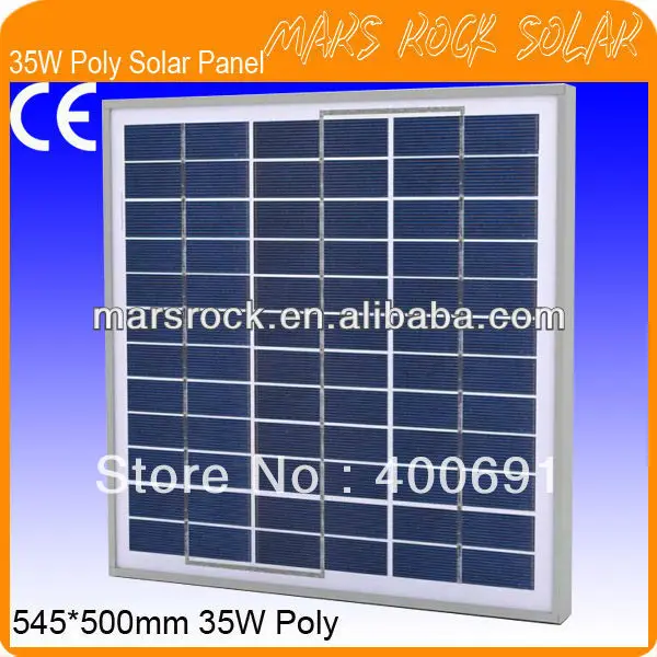 

35W 18V Poly Silicon PV Module with Special Technology, Beautiful Appearance, Fend Against Snowstrom&Wind, Waterproof Characters