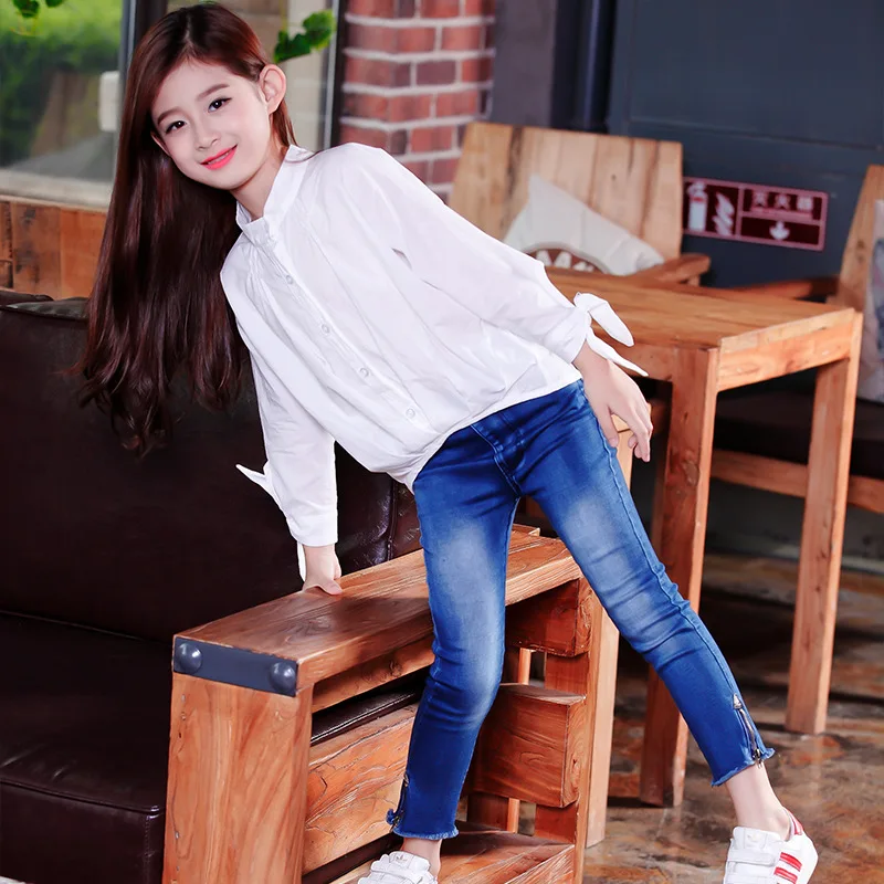

Children Clothes School Outfits Fashion Striped Kids Shirts For Girl Long Sleeve Blouses Autumn Baby Girls Uniforms Students Top