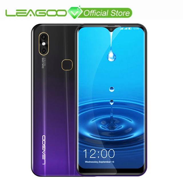 LEAGOO M13 Android 9,0 19:9 6,1 "водослива смартфон 4 Гб Оперативная память 32 ГБ Встроенная память MT6761 4 ядра отпечатков пальцев Face ID 4G мобильный телефон