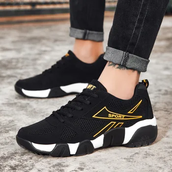 

Youth casual shoes men's low-top shoes breathable comfortable tide shoes daily outdoor travel round head fashion mesh shoes