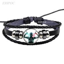 Espada arte em linha anime preto corda pulseira kirigaya kazuto yuuki asuna figura cosplay amante presente