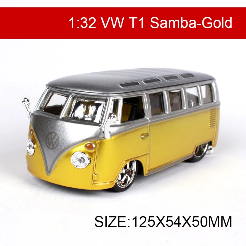 Bburago 1:32 литая под давлением модель автомобиля VW T1 Samba Van классические автомобили автомобиль играть коллекционные модели спортивных автомобилей игрушки для коллекции подарков