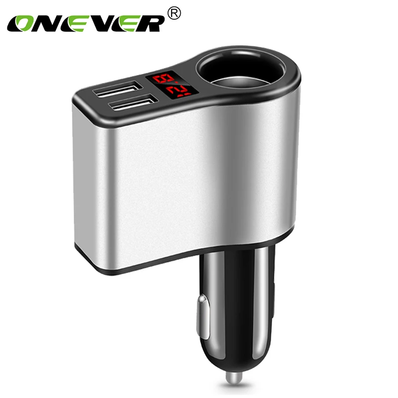 

Dual USB Car Cigarette Lighter Socket Splitter Plug 5V 3.1A Car Charger Adapter Voltage Monitor Power Adapter for Smart Phone