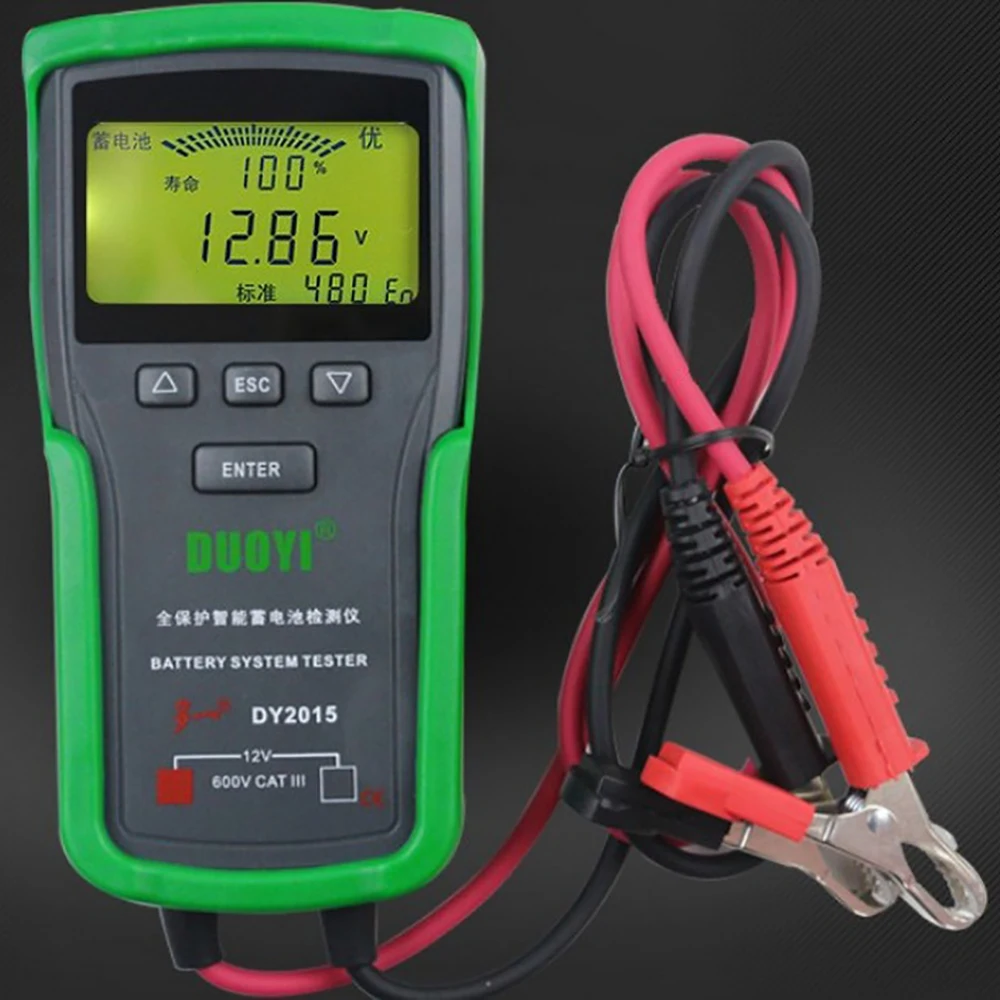

Car Battery Tester 12V Car Battery System Tester Capacity Maximum Electronic Load Battery Charge Test Diagnostic Tools