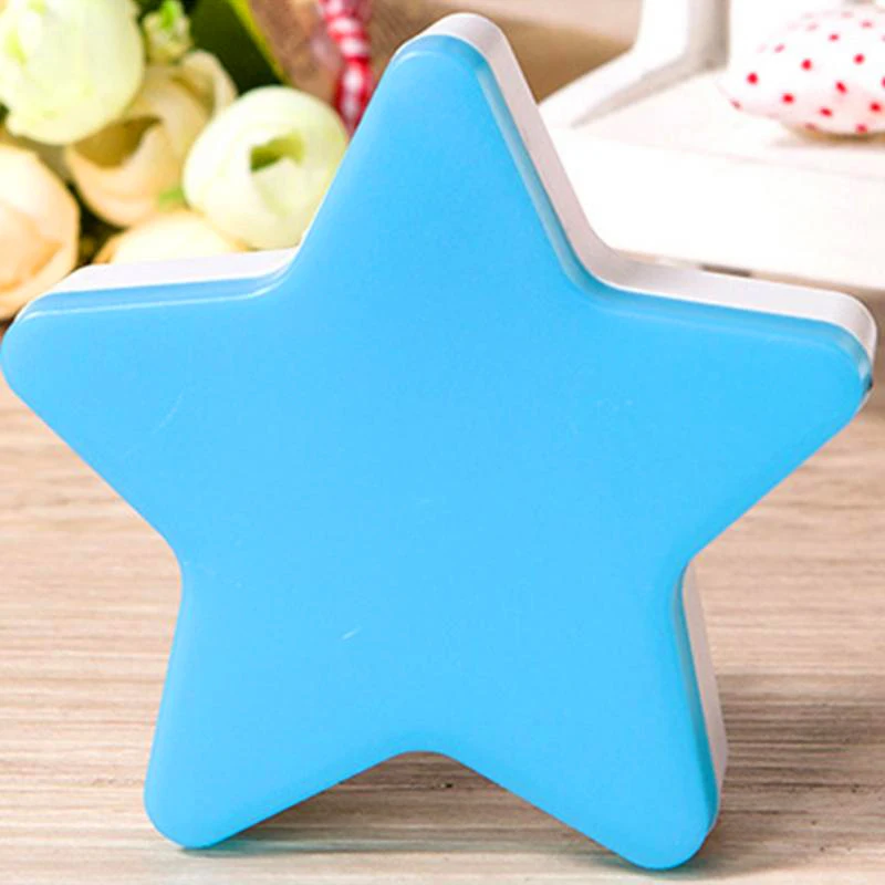 EU  US Plug LED Star Night Lights Wall Socket Bedside Lamp AC 220V 110V Lovely Light Control Children Room Feeding Night Lamps (12)
