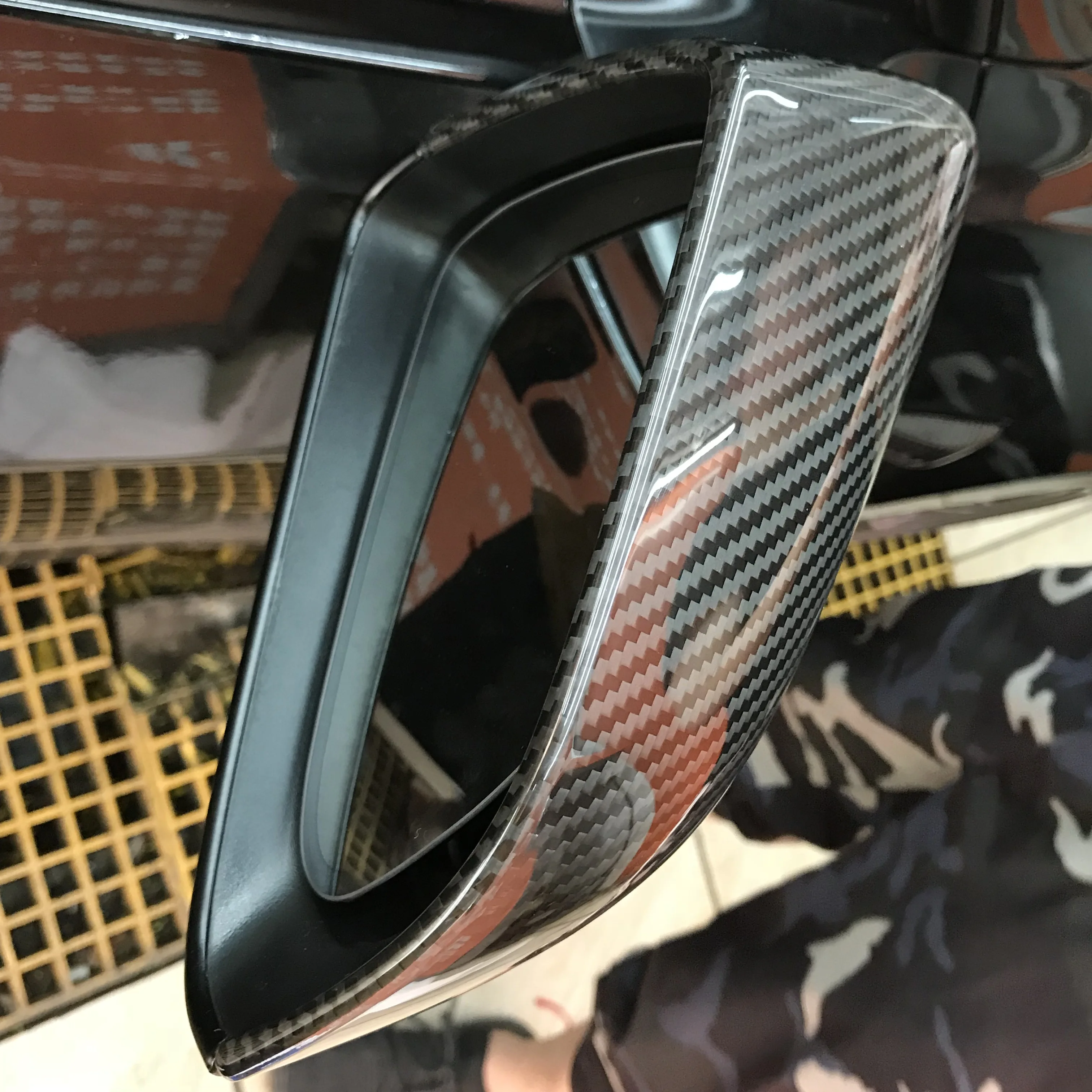 Аксессуары Добавить Стиль углеродного волокна заднего вида Зеркало Крышка для Tesla модель 3 автомобильный Стайлинг