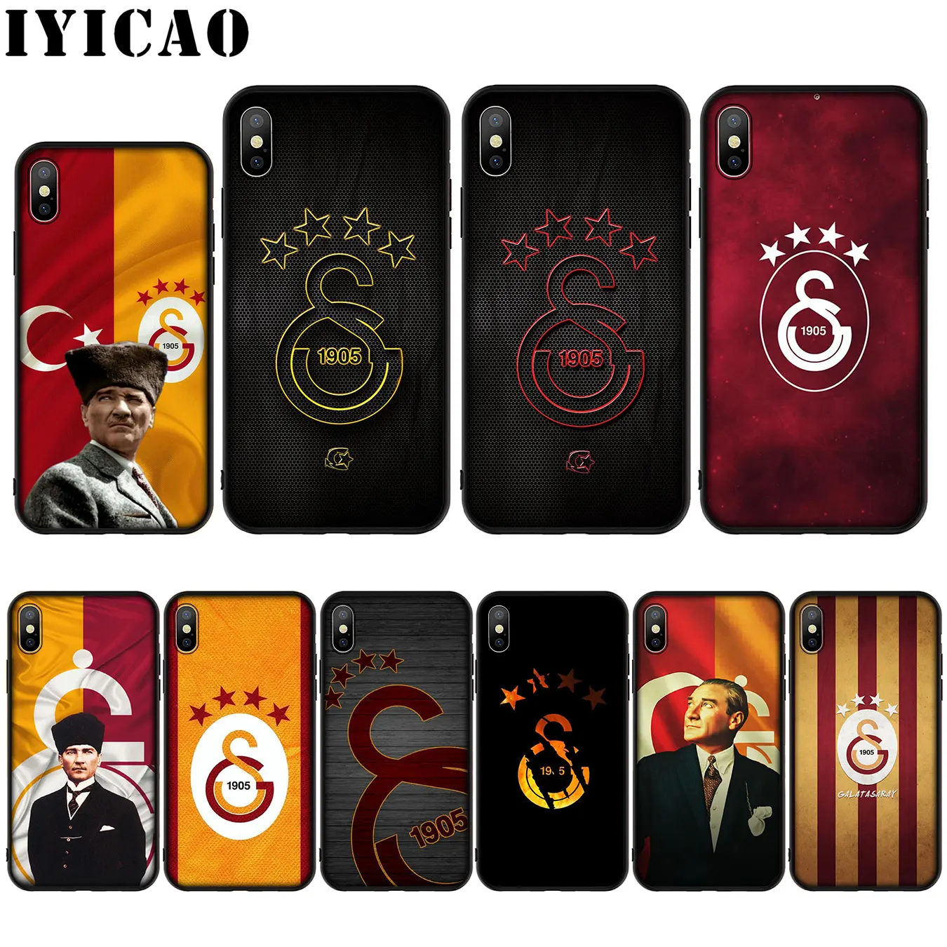 Силиконовый мягкий чехол IYICAO Galatasaray SK для iPhone XR X XS Max 8 7 6 S Plus 5 5S SE |