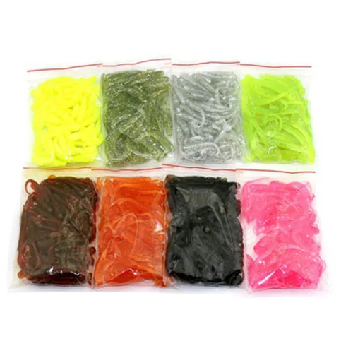 

3 Pcs of (HENG JIA Bionic Bait Bag Soft Spiral T Soft Bait Fish 50pcs)