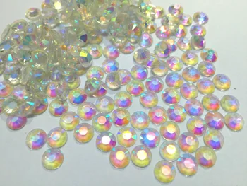 

Free shipping~! Jelly Transparent white AB Resin Flatback beads for Nail Art/Garment/Decoration.4mm 5mm 6mm