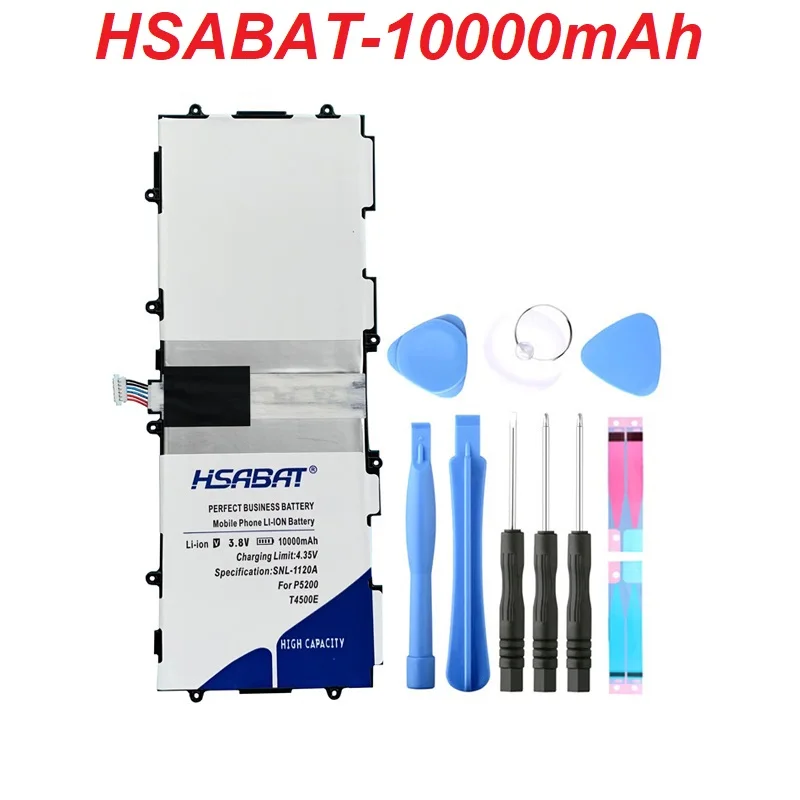 

2019 Top 100% New 10000mAh for Samsung Galaxy Tab 3 10.1 P5200 P5210 GT-P5200 GT-P5210 T4500E Battery