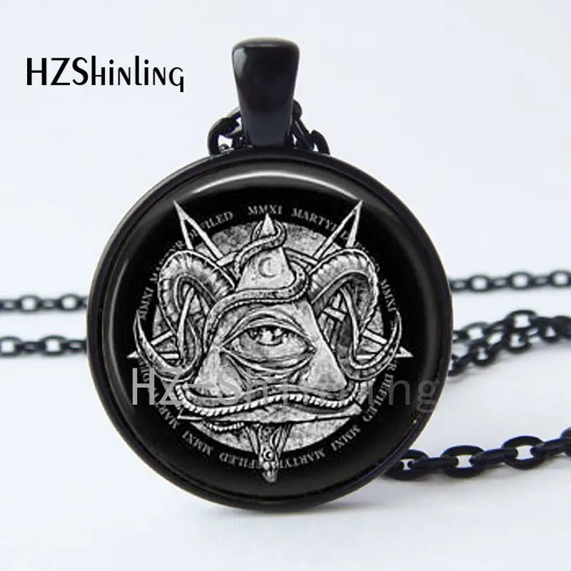 Новое поступление ожерелье с кулоном Illuminati Satanism Satanic Baphomet Freemason Lilith Pentagram подвеска