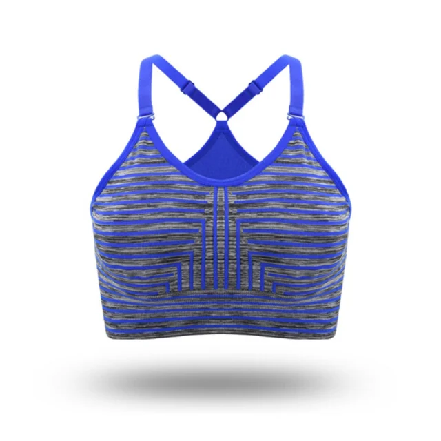 Fitness Sport Bras Woman's Pro Padded Compression Sports Bra Sportswear Spaghetti Strap Printed