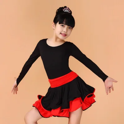 Details about   Tassel Latin Dance Dress Clothing Girls  Costume Ballroom Competition Skirt #10 