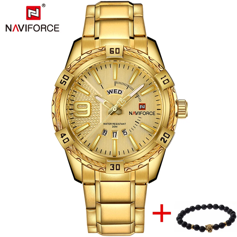 

NAVIFORCE men watches Luxury Brand Sport Full Steel Quartz Watches Men's Waterproof Military Wrist watch men relogio masculino