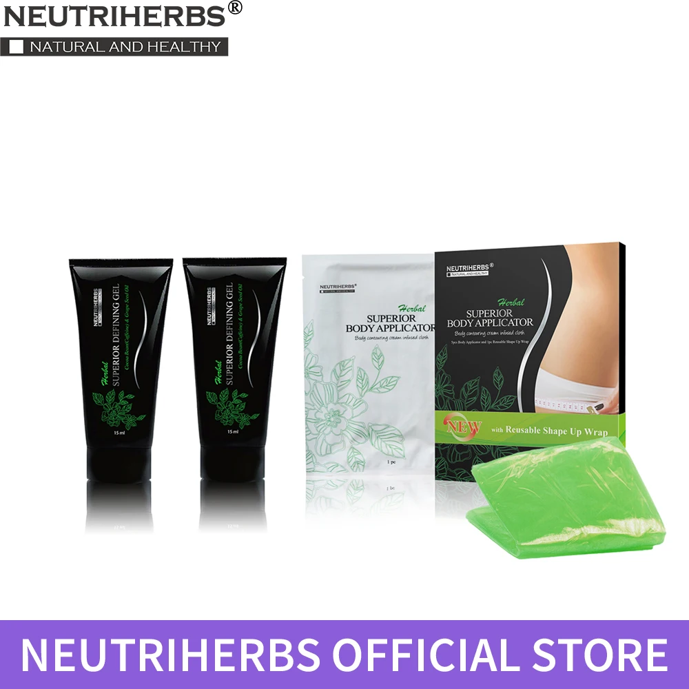 

Neutriherbs Body Applicator Skin Tightening, Firming Cream It Works to Stretch Marks Removal Weight Loss 5 Wraps + 2 Free Gel