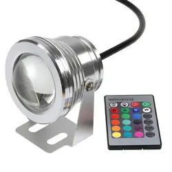 1 компл. Красочный подводный lights10w RGB 12 В пульт дистанционного управления свет с 24 ключевых дистанционный пульт световой поток 850-950 DC12V