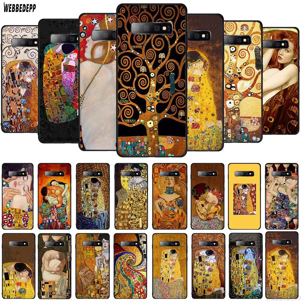 

WEBBEDEPP Kiss by Gustav Klimt Design TPU Cover for Samsung Galaxy A10 A30 A40 A50 A70 A6 A8 A9 J6 2018 Note 8 9 Soft Case