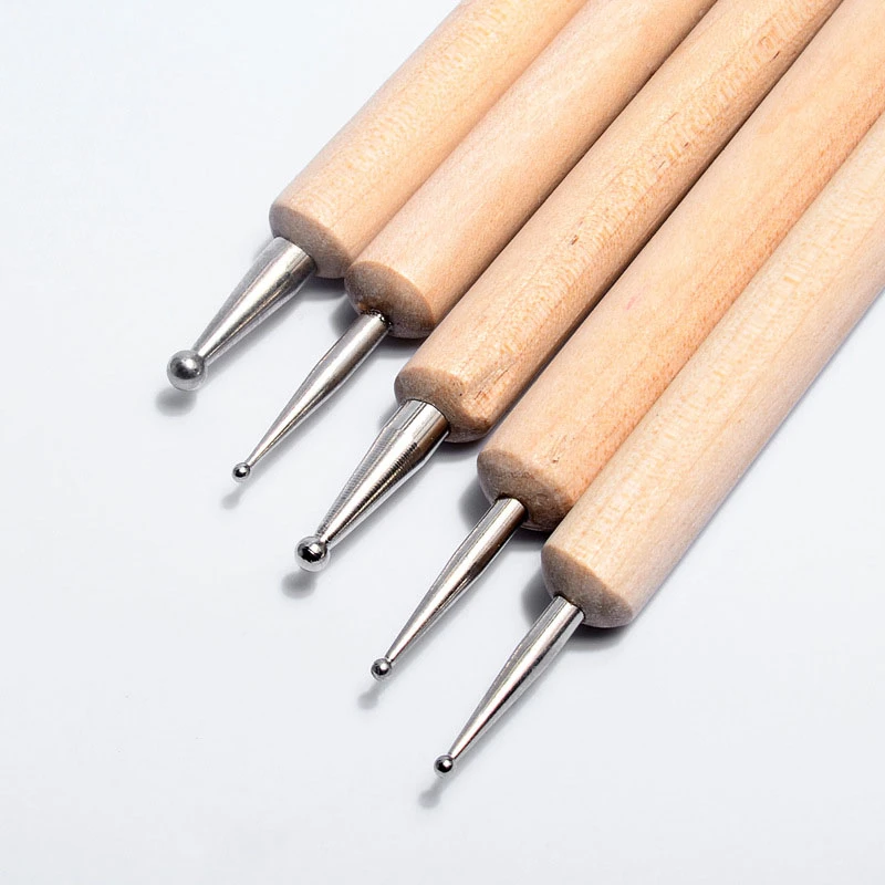 5 шт. 2 варианта Дизайн ногтей Pen расставить Кисточки Деревянный DIY Магия Магнитные МАГНИТ ручка маникюрный салон Инструменты расставить инструмент