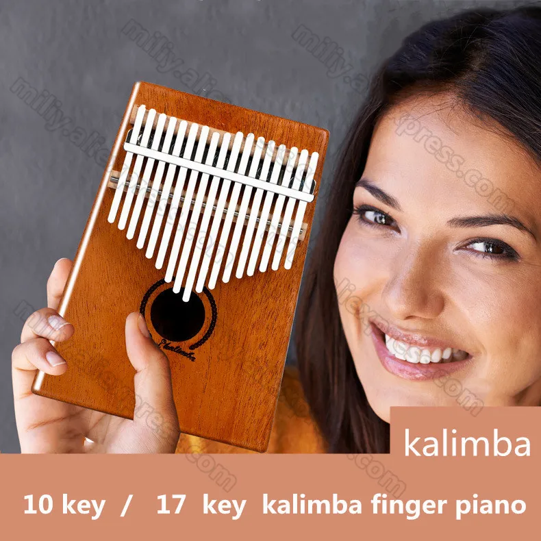 10/17 клавишный палец Kalimba Mbira Sanza «пианино для больших пальцев» карманный размер начинающих поддерживающая сумка клавиатура Marimba деревянный музыкальный инструмент