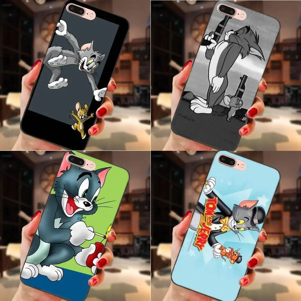 

Design Tom And Jerry Black TPU Phone Case Cover For Huawei Y3 Y5 II Y6 Y7 Y9 nova 2 Plus 2S 3i 4 Lite Plus Prime 2017 2018 2019