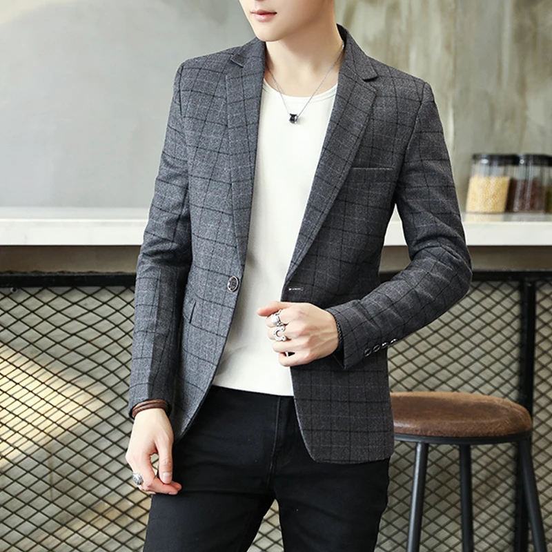 CustomMen المرأة رداء غير رسمية الرجال رقيقة دعوى الرجال سترة واحدة غرب الشباب الكورية نسخة من الذاتي زراعة