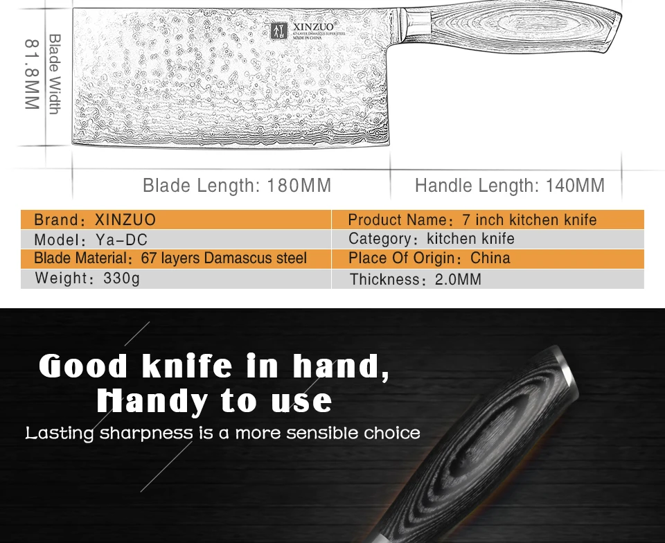 XINZUO 7 дюймов нож для нарезки японский VG10 Дамасская кованая сталь кухонные ножи шеф-повара бритвы острые ножи инструменты Pakka деревянная ручка