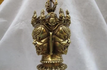 

Tibet Buddhism Classical Copper Brass Hayagriva Buddha Phurpa Dagger Vajrakila