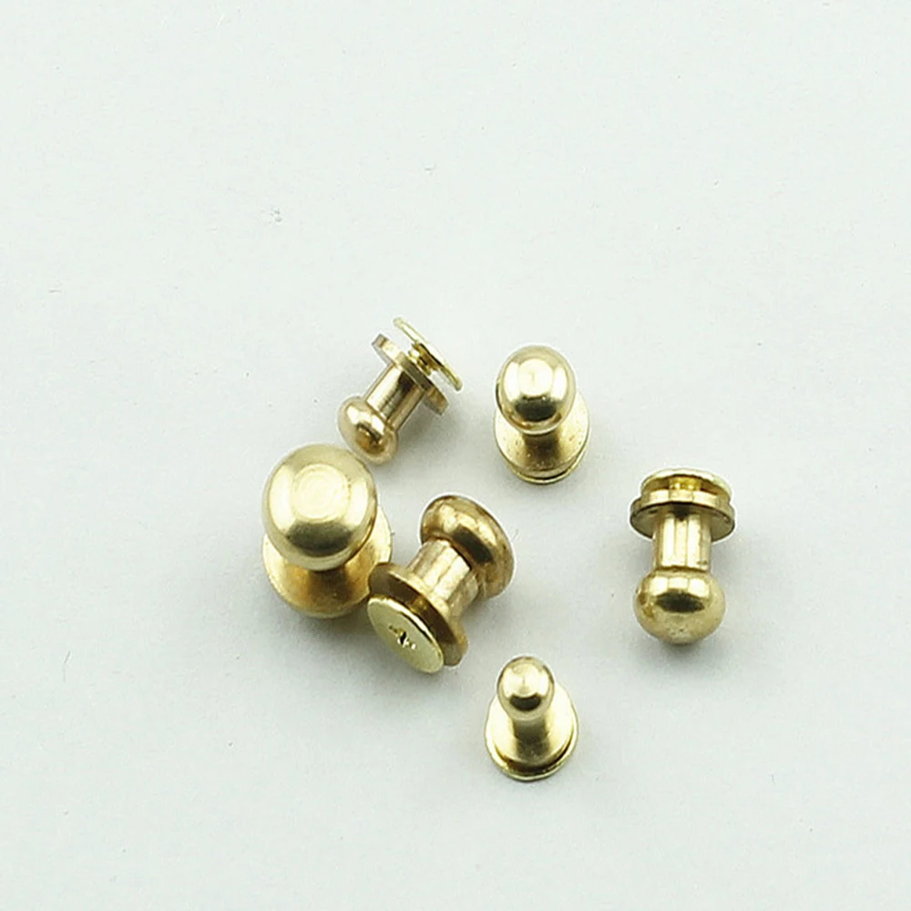 Buy Stud Screw Round Head Solid Brass Nail Leather